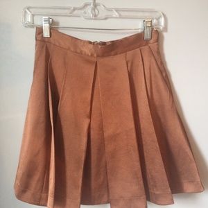 Club Monaco high-waisted silk pleated mini